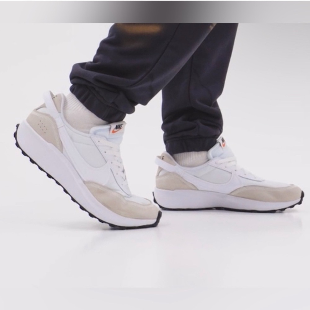 Nike White and Tan Athletic Shoes
